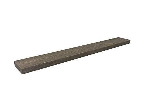 Joel's Antiques & Reclaimed Decor Floating Shelf, Rustic Shelves, Open Shelving, Pine, 2" x 8" x 60", Weathered Wood, Gray