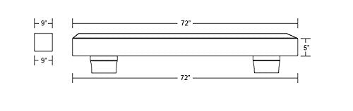 Breckenridge 72" Fireplace Mantel Shelf - Espresso Distressed Finish