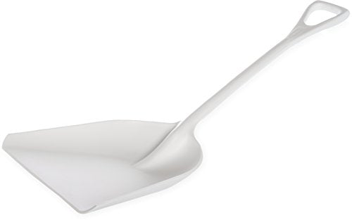 Carlisle 4107702 Sparta Sanitary Shovel, 14" Width, White (Pack of 6)