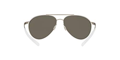 Costa Del Mar Men's Piper Polarized Aviator Sunglasses, Velvet Silver/Grey Blue Mirrored Polarized-580G, 58 mm