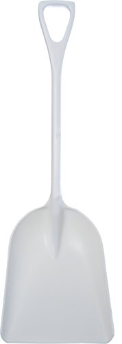Carlisle 4107702 Sparta Sanitary Shovel, 14" Width, White (Pack of 6)