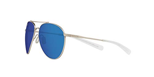 Costa Del Mar Men's Piper Polarized Aviator Sunglasses, Velvet Silver/Grey Blue Mirrored Polarized-580G, 58 mm