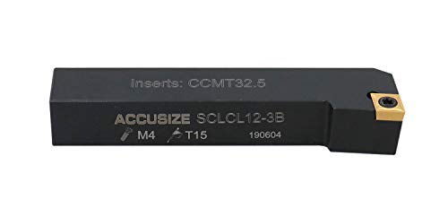 Accusize Industrial Tools 3/4'' Shank 7 Pc Indexable Carbide Turning Tool Set with 10 Extra Carbide Inserts in Fitted Box, 2387-2006plus