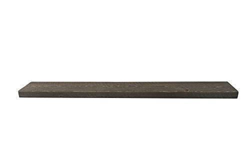 Joel's Antiques & Reclaimed Decor Floating Shelf, Rustic Shelves, Open Shelving, Pine, 2" x 8" x 60", Weathered Wood, Gray