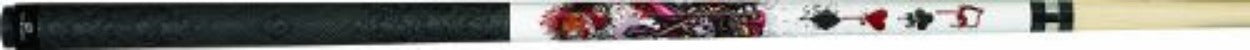 Players D-JS White with Jester on Pool Balls and Dripping Card Suits Cue, 19.5-Ounce