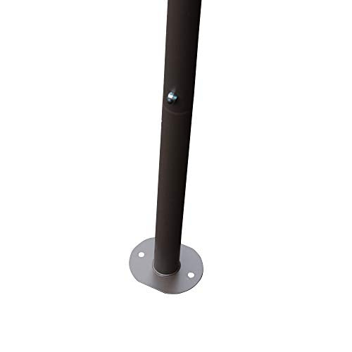 Abba Patio 10 x 20-Feet Light Portable Canopy with 6 Steel Legs, Beige & Brown