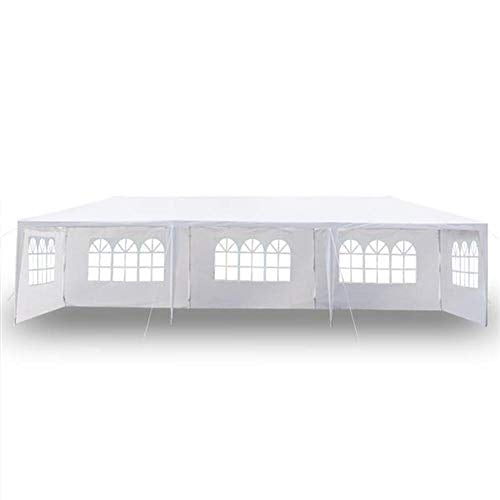 Lovinland 10' x 30' Outdoor Tent Party Canopy Tent, Patio Gazebo Sun Shelter with 5 Removable Sidewalls