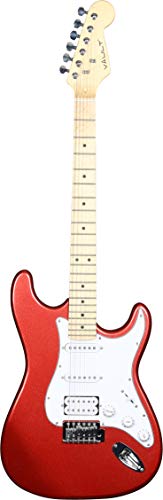 Vault Electric Guitar with Maple Neck Bundle with Gig Bag, 10w Amp, Strap, Tuner, Strings, Instrument Cable, Capo, and Picks - Black