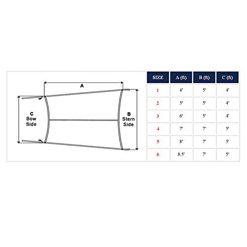 Oceansouth T-Top Extension (Size 1) 4 ft Length x 5 ft Width - Black