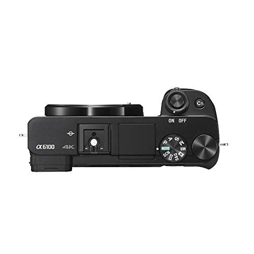 Sony a6100 Mirrorless Camera 4K APS-C ILCE-6100YB S 2 Lens Kit 16-50mm + 55-210mm Silver Bundle with Deco Gear Case + Extra Battery + Flash + Wide Angle & Telephoto Lens + Filter Set 64GB Accessories