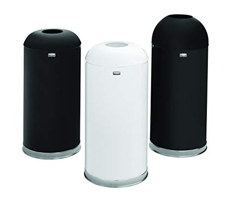 Rubbermaid Commercial Round Top Trash Can, 15 Gallon, Black, FGR1536EOTGLBK