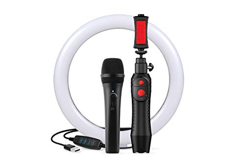 IK Multimedia iRig Video Creator HD Smartphone Microphone Camera Stand & LED Ring Light Great For Social Media Streaming