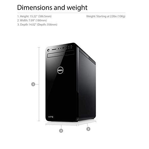 2019 Dell Gaming Desktop Computer, 8th Gen Intel i7-8700 16GB DDR4, 1TB HDD+512GB SSD, GTX 1060 6GB Win 10