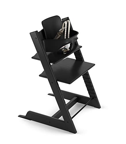 Stokke 2019 Tripp Trapp Black High Chair & Black Tray Bundle