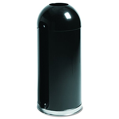 Rubbermaid Commercial Round Top Trash Can, 15 Gallon, Black, FGR1536EOTGLBK