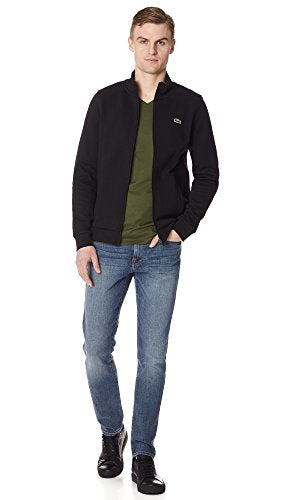 Lacoste Men's Sport Full Zip Fleece Sweatshirt, Black, Small