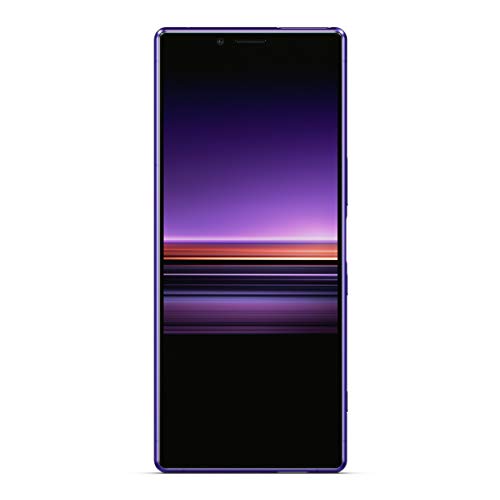 Sony Xperia 1 Unlocked Smartphone 6.5" 4K HDR OLED CinemaWide Display, 128GB - Purple - (US Warranty) with 16-inch Laptop Backpack and Battery Pack Bundle (3 Items)