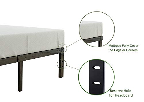 14 Inch Reinforced Steel Platform Bed Frame Mattress Cover Foundation Edges No Box Spring Needed Easy Assembly Noise Free King