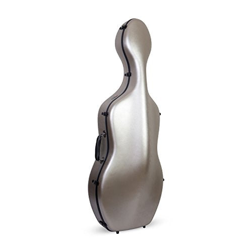 Crossrock Poly Carbon Composite Cello Case, for 4/4 Size Cello with backpack and wheels in Champagne(CRF1000CEFCHHT)