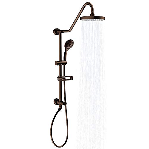 PULSE ShowerSpas 1011-lll-ORB Kauai III Shower System, with 8" Rain Showerhead, 5-Function Hand Shower, Adjustable Slide Bar and Soap Dish, Oil-Rubbed Bronze