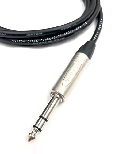 100 Foot Canare L-4E6S Star Quad 1/4" (6.3mm) TRS Balanced Microphone/Audio Cable by Custom Cable Connection