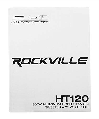 2 Rockville HT120 2" 360w Car/Pro Aluminum Horn Titanium Tweeters 2" Voice Coils