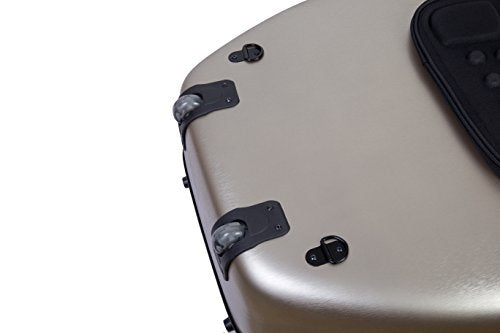 Crossrock Poly Carbon Composite Cello Case, for 4/4 Size Cello with backpack and wheels in Champagne(CRF1000CEFCHHT)
