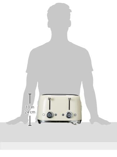 Smeg 4 Slot Toaster Cream TSF03 CRUS