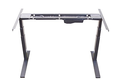 Rise UP Electric Adjustable Height Width Standing Desk Legs Frame Base. Ergonomic Motorized sit to Stand up Home Commercial Office Table. Dual 2 Motors. 4 Programmable Memory. Gray