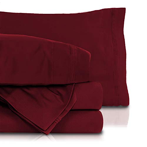 1000 Thread Count Bed Sheet Sets Luxurious 100% Egyptian Cotton Deep Pocket Sheets King Size White