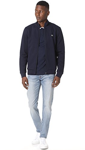 Lacoste Men's Sport Full Zip Fleece Sweatshirt, Navy Blue, XX-Large