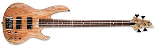ESP LTD B-204SM Spalted Maple Bass Guitar, Natural Satin