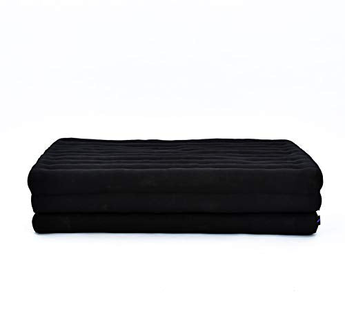 Leewadee Large Foldable Thai Mattress, 82x46x3 inches, Guest Bed Tri-Fold Yoga Floor Mat Thai Massage Pad TV Floor Seat with Backrest Game Chair Eco-Friendly Organic and Natural, Kapok, Anthracite
