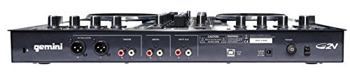 Gemini GV Series G2V Professional Audio 2-Channel MIDI Mappable Virtual DJ Controller with Touch Sensitive Jog Wheel and LED Monitor