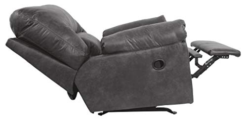 Signature Design by Ashley - Bladen Contemporary Plush Upholstered Rocker Recliner, Slate Gray