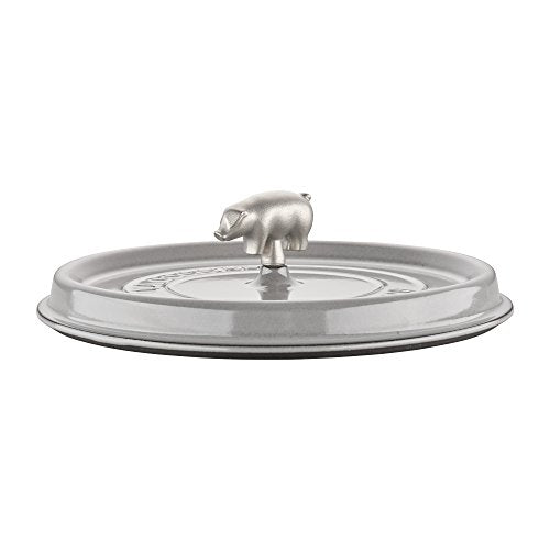 Staub Cast Iron 6-qt Cochon Shallow Wide Round Cocotte - Graphite Grey