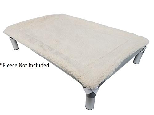 Kuranda All-Aluminum (Silver) Chewproof Dog Bed - XXL (50x36) - Vinyl Weave - Sierra