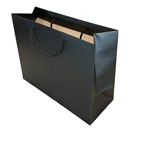 13x10 Large Black Gift Bag with Handles Bulk (120 Bags)13x5x10 Wholesale Heavy Duty Paper Shopping Premium Elegant Matte Modern Merchandise Clothing Wig Retail Wedding Baby Bridal Shower