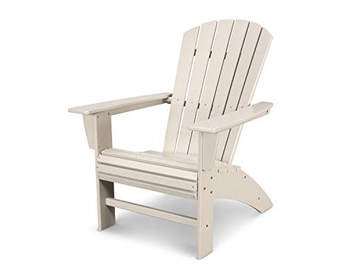 POLYWOOD Nautical Curveback Adirondack Chair, Sand