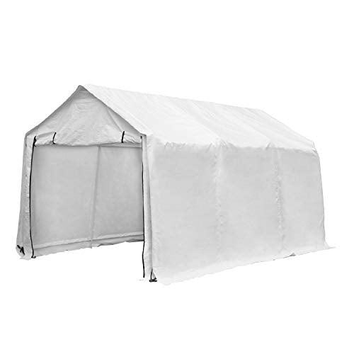 10'x 17' Portable Carport Car Garages Shelters Heavy Duty, 8 Steel Legs, White, Waterproof, Anti-Exposure