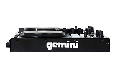 Gemini GV Series G2V Professional Audio 2-Channel MIDI Mappable Virtual DJ Controller with Touch Sensitive Jog Wheel and LED Monitor