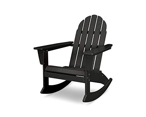 POLYWOOD Vineyard Adirondack Rocking Chair (Black)