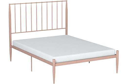 Novogratz Nicole Metal Bed with Storage, Pink, Full