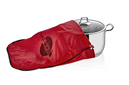 Saflon Stainless Steel Tri-Ply Capsulated Bottom 10 Piece Cookware Set, Induction Ready, Oven and Dishwasher Safe