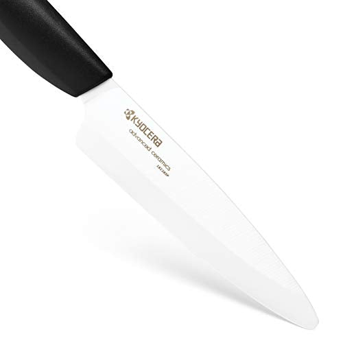Kyocera KB5PC-FKWHBK-U-BK Revolution Universal Knife Block Set, Blade Sizes: 7", 5.5", 4.5", 3", White