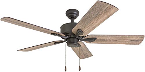 Prominence Home 50684-01 Aspen Pines Farmhouse Ceiling Fan (3 Speed Remote), 52", Barnwood/Tumbleweed, Aged Bronze
