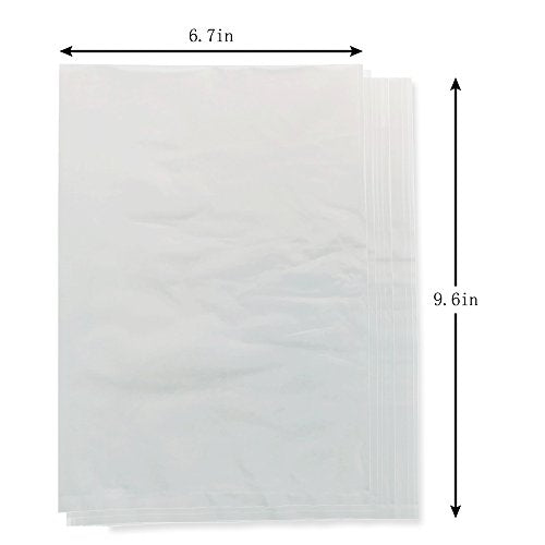 100 Pcs 10 in x 6 in(1.4mil.) Clear Flat Cello Cellophane Treat Bags Good for Bakery, Cookies, Candies