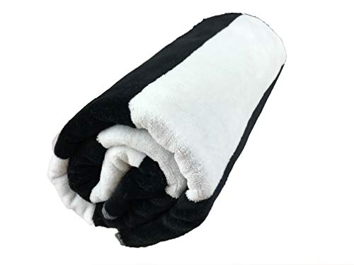 La Calla Cabana Beach Towel - 100% Terry Velour Cotton Turkish Towels - 35 Inches by 60 Inches Plush Soft and Comfortable and Extremely Absorbent - Eco Friendly (6 Pack, Black)