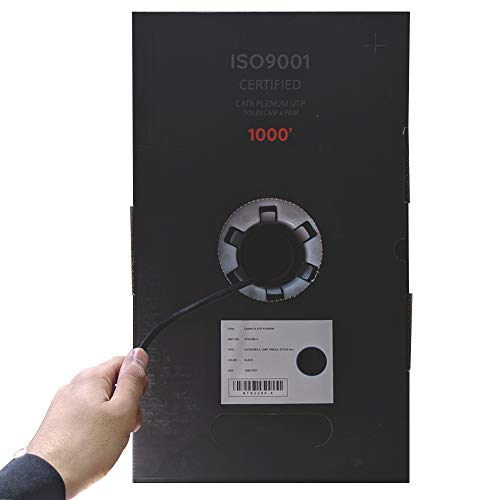 CAT6 Plenum Cable 1000FT Fluke Test Passed 4Pair Network Cable Unshielded Twisted Pair (Gray)
