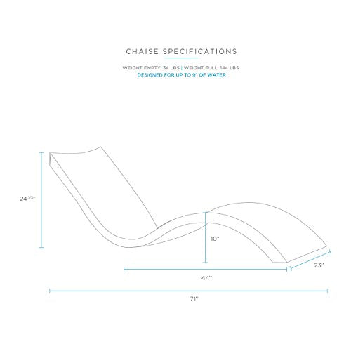 Ledge Lounger Signature in-Pool Chaise for 0-9 inch Water Depths (Set of 2, White)
